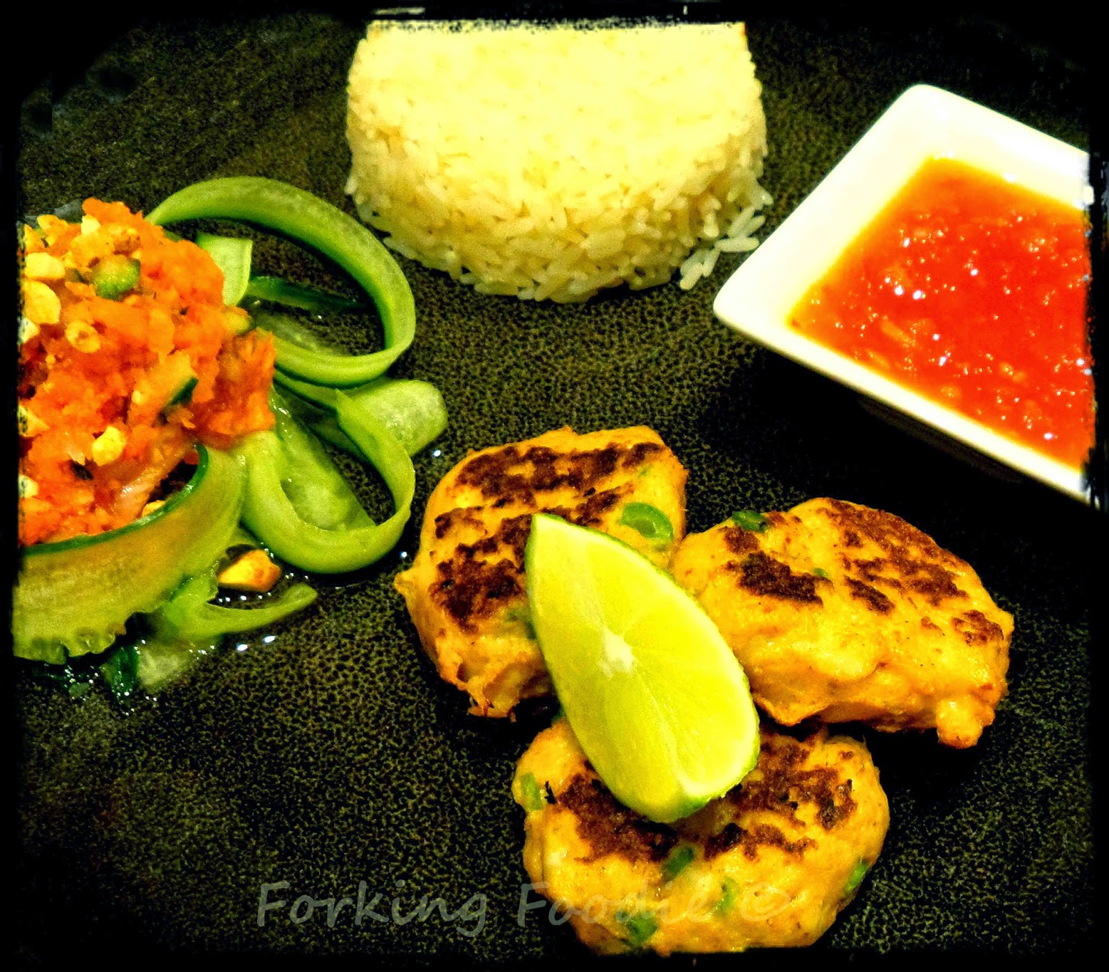 Forking Foodie Thai Crab Cakes or Fish Cakes with Sweet Chilli Sauce