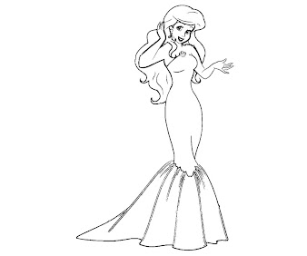 #7 Ariel Coloring Page