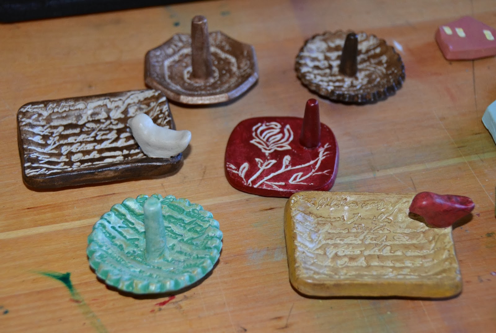 air dry clay tiny houses and ring holders theartgirljackie tutorials
