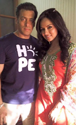 Salman Khan and Sara Khan on the sets of Mental