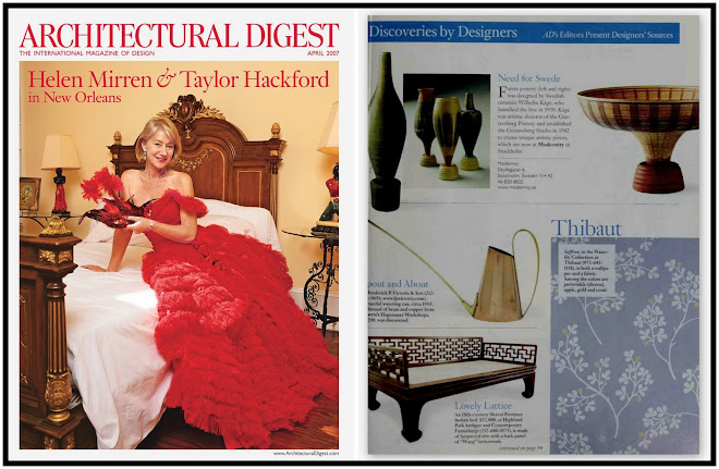 Highland Park in Architectural Digest, April 2007 “Discoveries by Designers: Lovely Lattice”