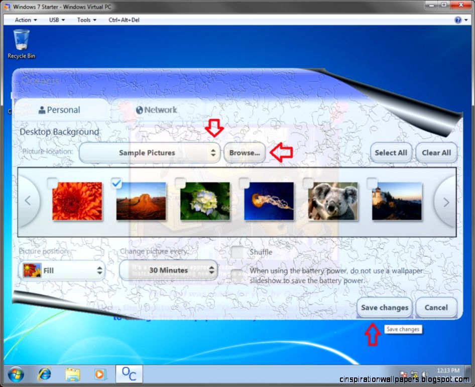 Desktop Background Wallpaper Change in Windows 7 Starter Desktop Background Wallpaper Change in Windows 7 Starter