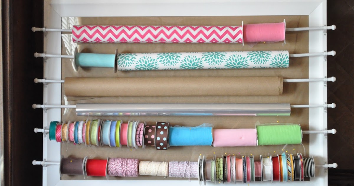wrapping paper & ribbon organizer {video tutorial for joann fabrics