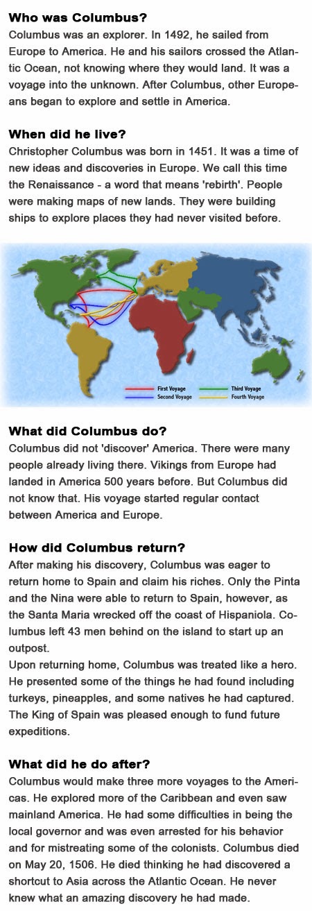 Facts about Christopher Columbus for kids