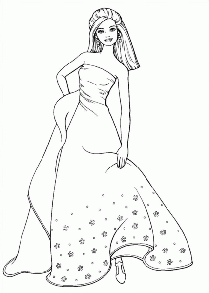 Coloriage Barbie Reve de Danseuse Etoile Dessin de