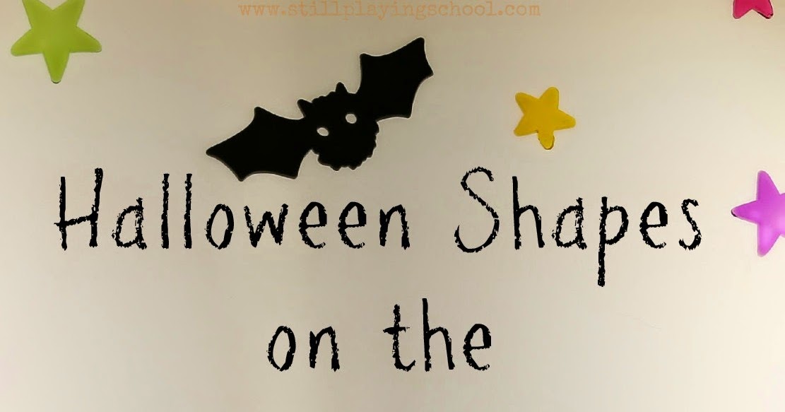 Halloween Shapes on the Light Table Still Playing School