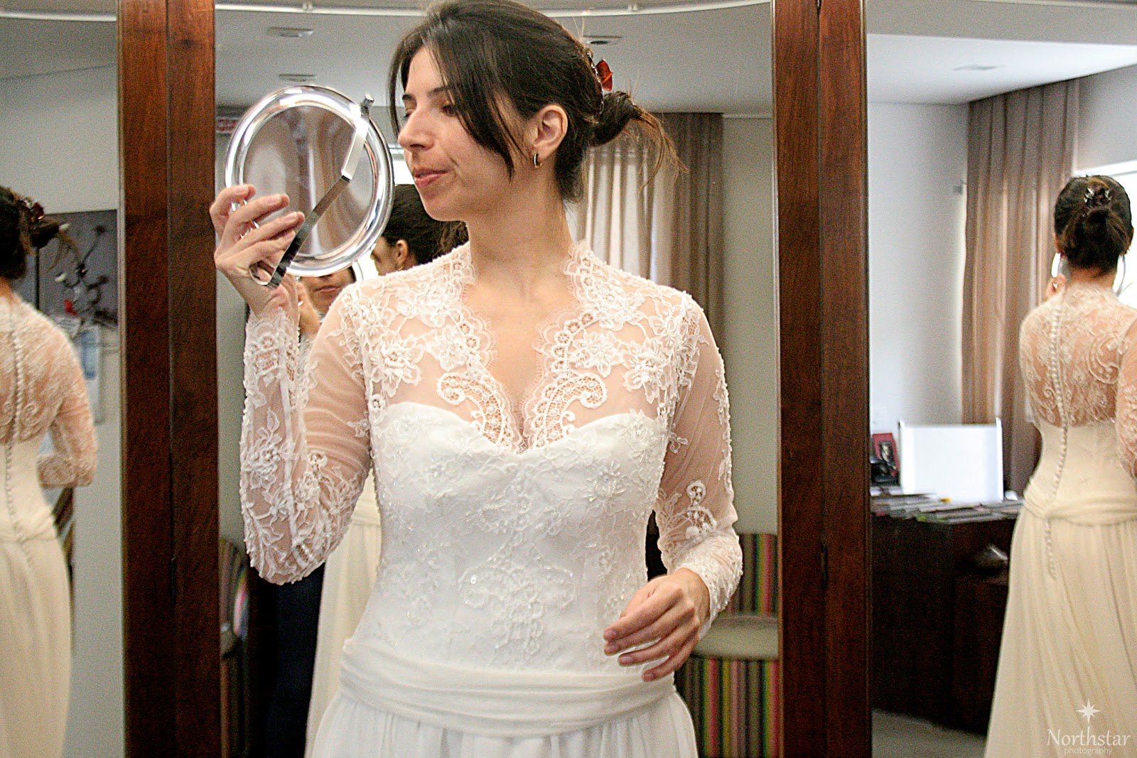 vestido de noiva renda chantilly