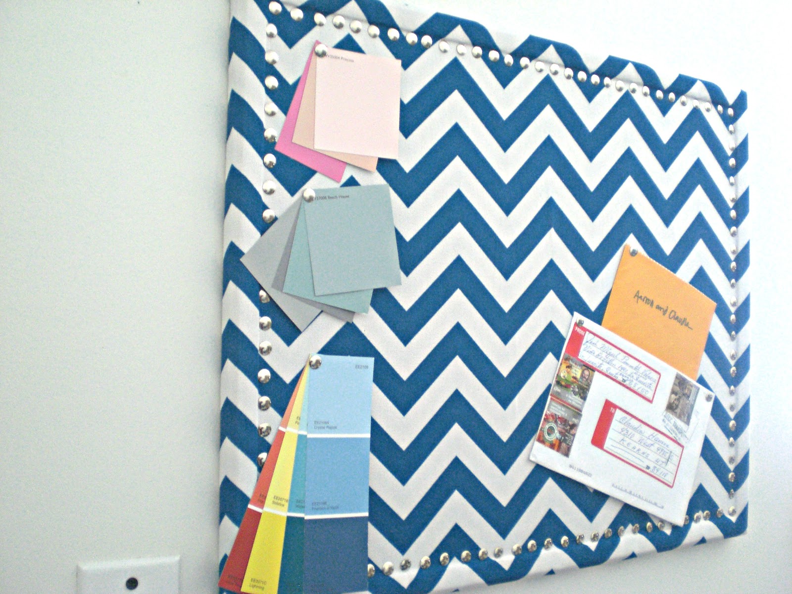 Delicious Spaces DIY Faux Nail Head Trimmed Cork Board
