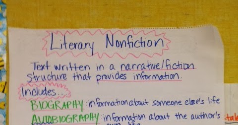 Literary Nonfiction Anchor Chart