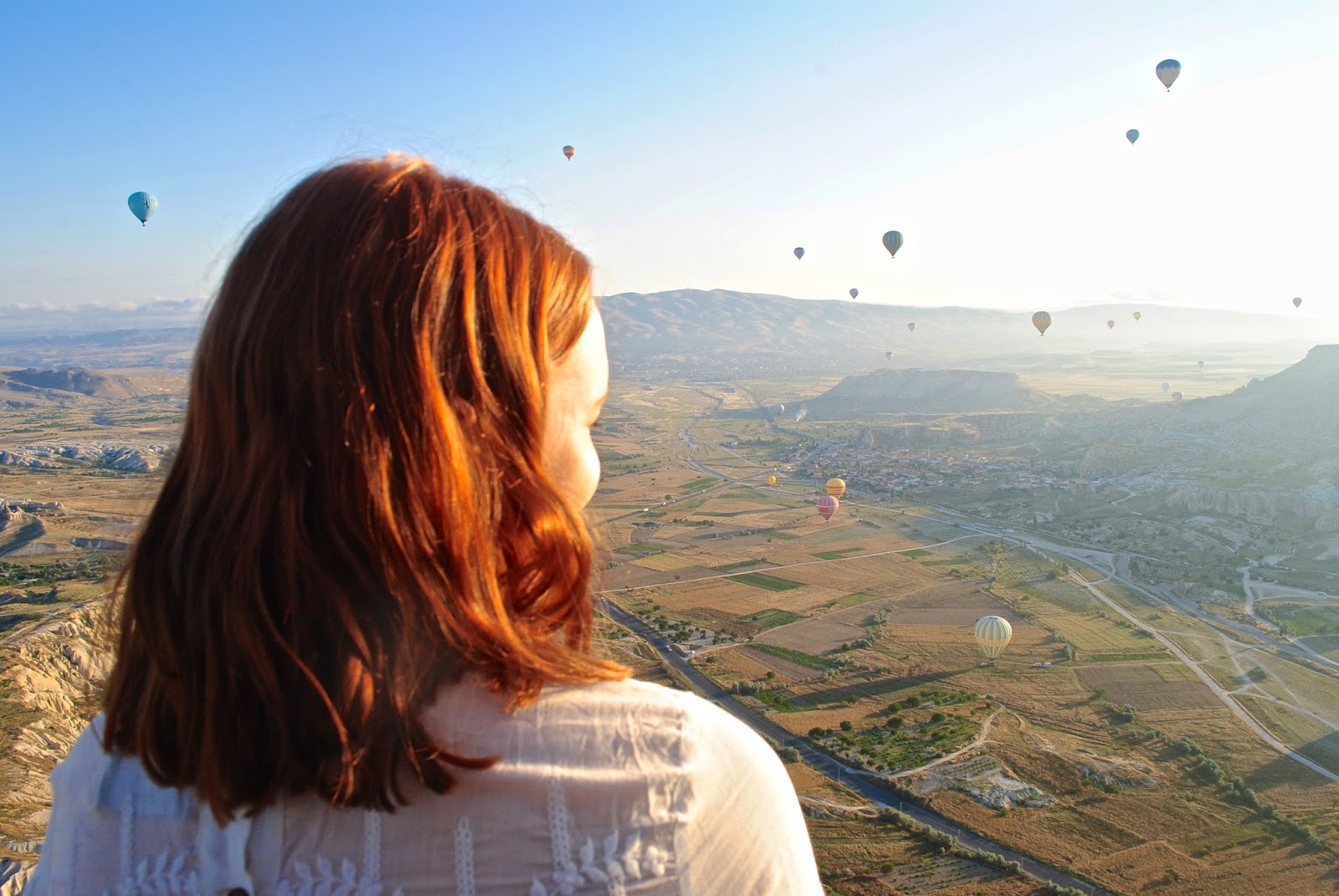 Hot Air Ballooning over Cappadocia at Sunrise with Butterfly Balloons