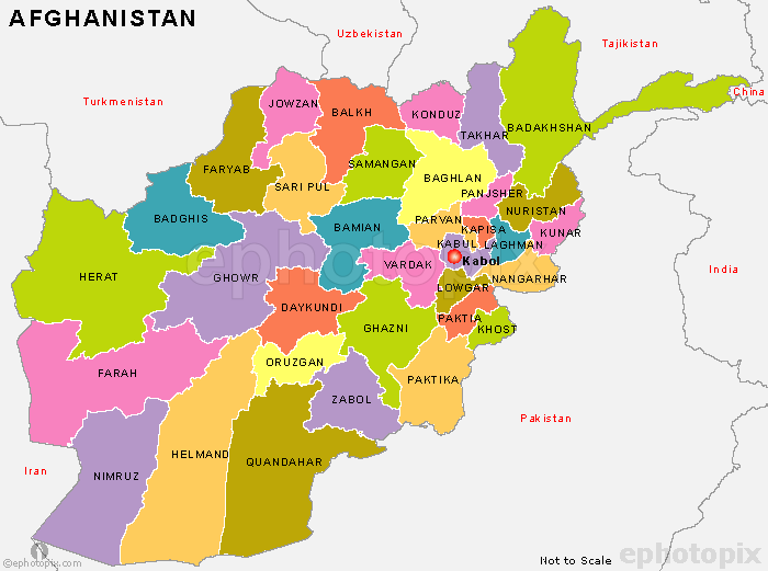 afghanistan carte province - Image