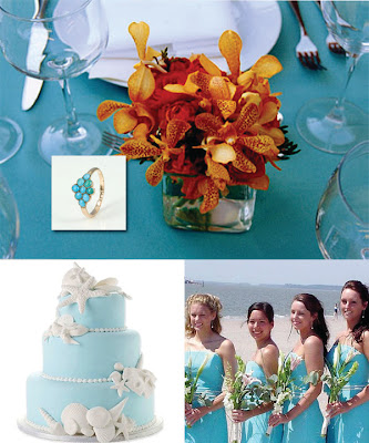 I recently did a post on aqua as a wedding color and think your readers