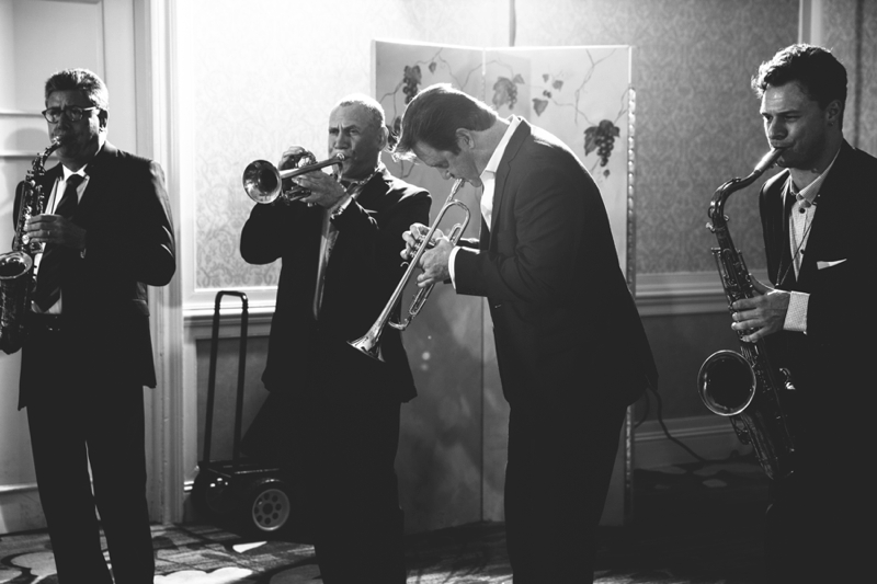 Joe Gransden performing at the reception