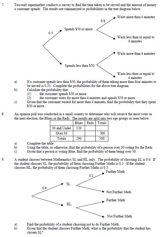 Southwest Math Studies Page: Probability and Logic Worksheets