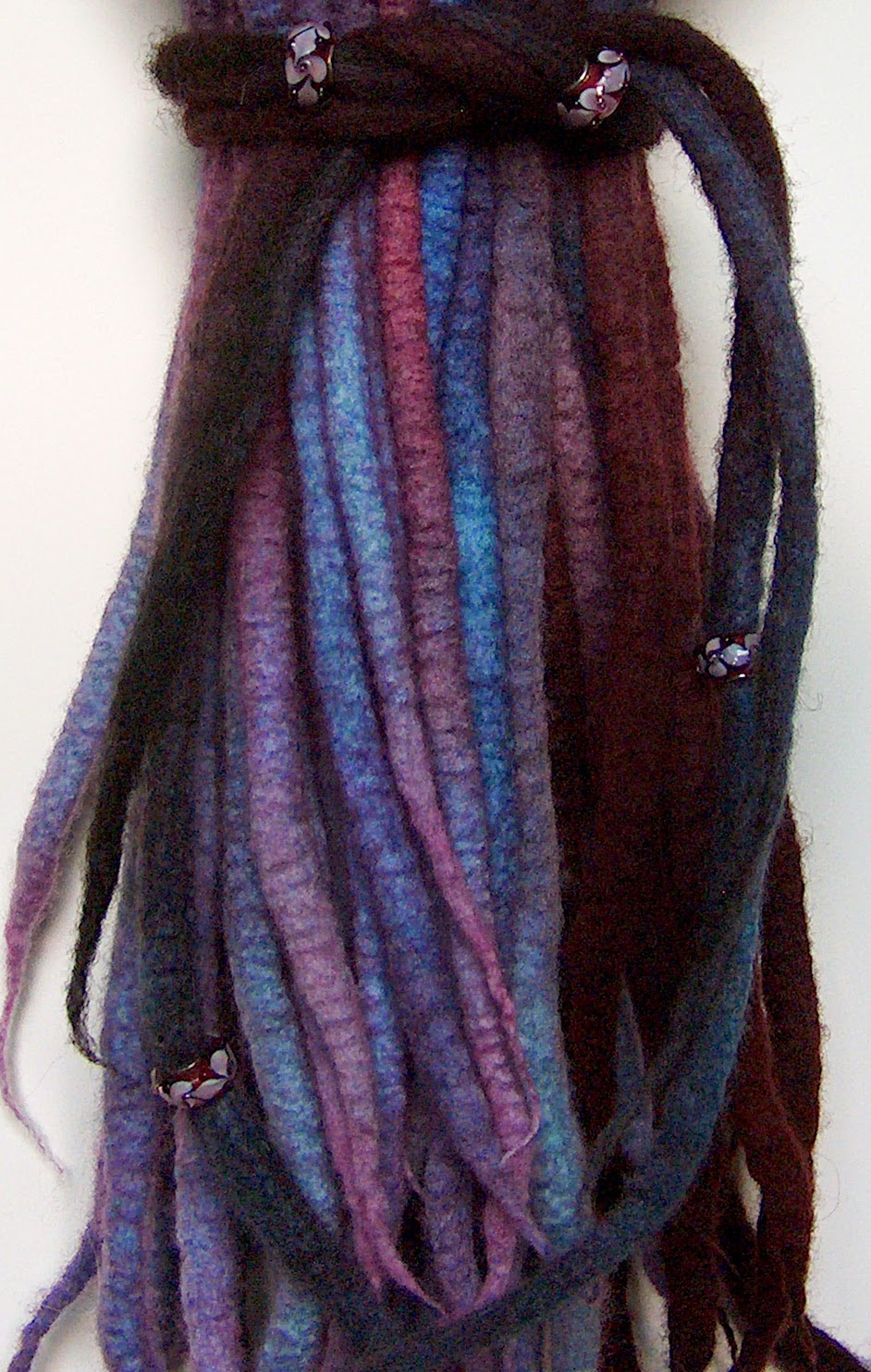 Hair Extensions Cyberlox Dreadfalls Fringe Synthetic Hair Accessories HandDyed 64Ct