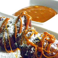 Carla Hall's Pumpkin Beignet with Caramel Dipping Sauce 10.10.11