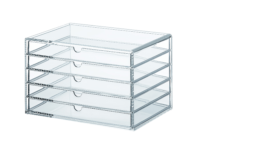 The Beauty Scoop Muji Kardashian Style 5 Drawer Acrylic Makeup