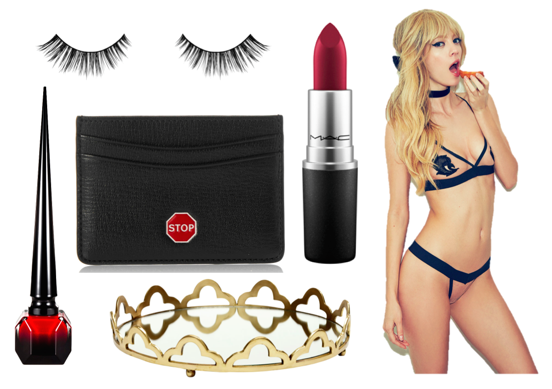 blogger, fashion, lashes, nail, lipstick, purse, lingerie
