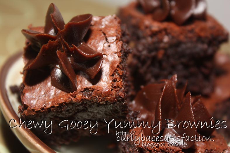 Curlybabe's Satisfaction Chewy Gooey Yummy Brownies