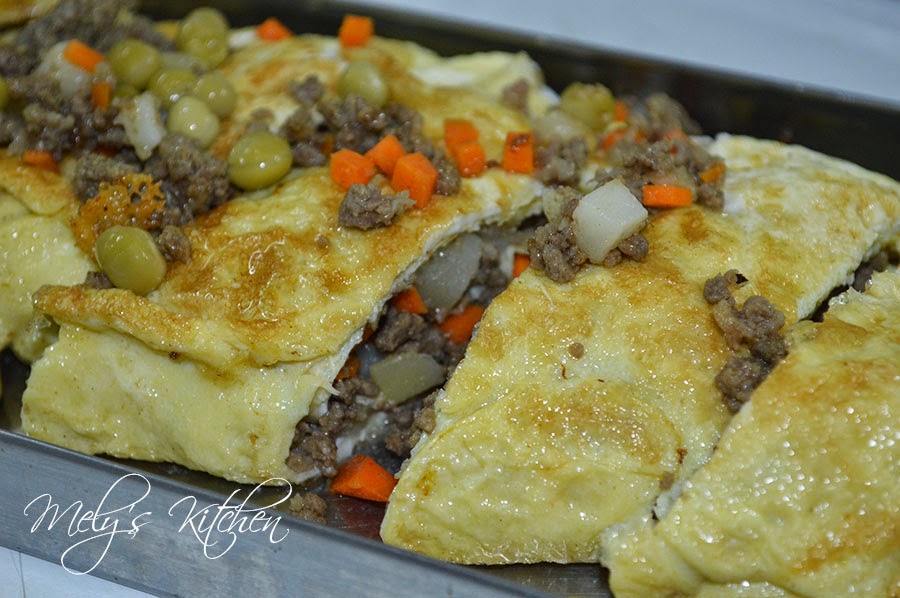 Mely's kitchen Special Ground Beef Omelette