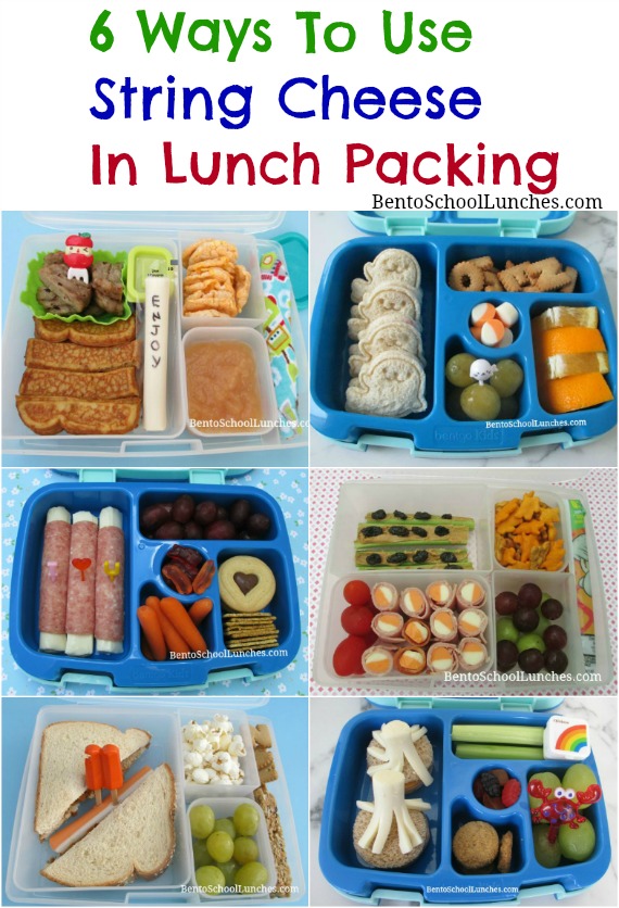 Bento School Lunches 6 Ways To Use String Cheese in Lunch Packing