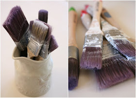 How to clean your paint brushes with Vingear. DIY tips from Lilyfield Life