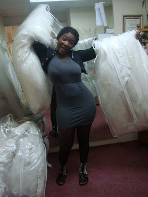 Mercy Johnson on the hunt for her wedding gown
