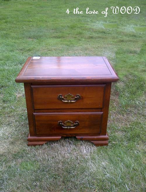 4 the love of wood PAINTED HARDWARE single white distressed nightstand