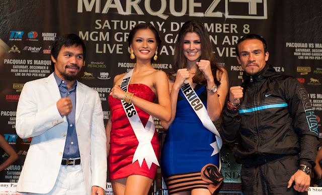 Pacquiao, Miss Philippines, Miss Mexico and Marquez