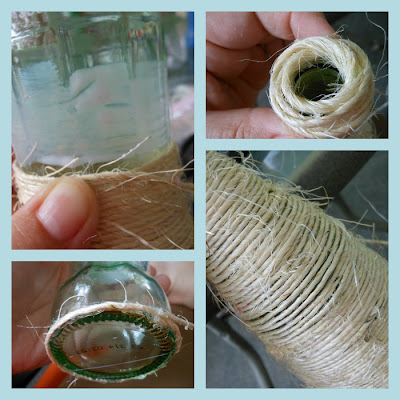 Twine Covered Vases