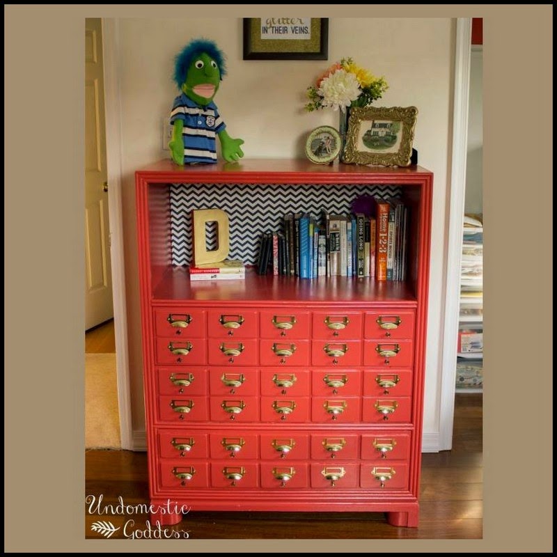 Dollar Store Crafter Turn A Dresser Into A Faux Card Catalog Bookcase