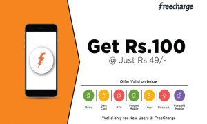 Rs 100 Recharge & Bil payment for Rs 39 [New Freecharge Users]