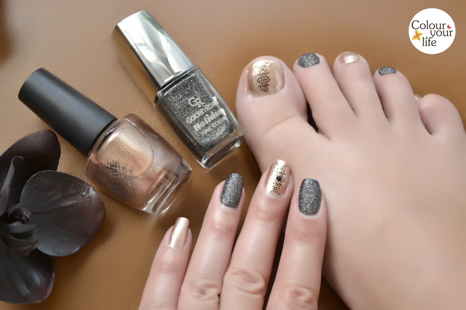 Pedi mommy Colour your life: Simple and elegant mani and pedi (picture heavy post)