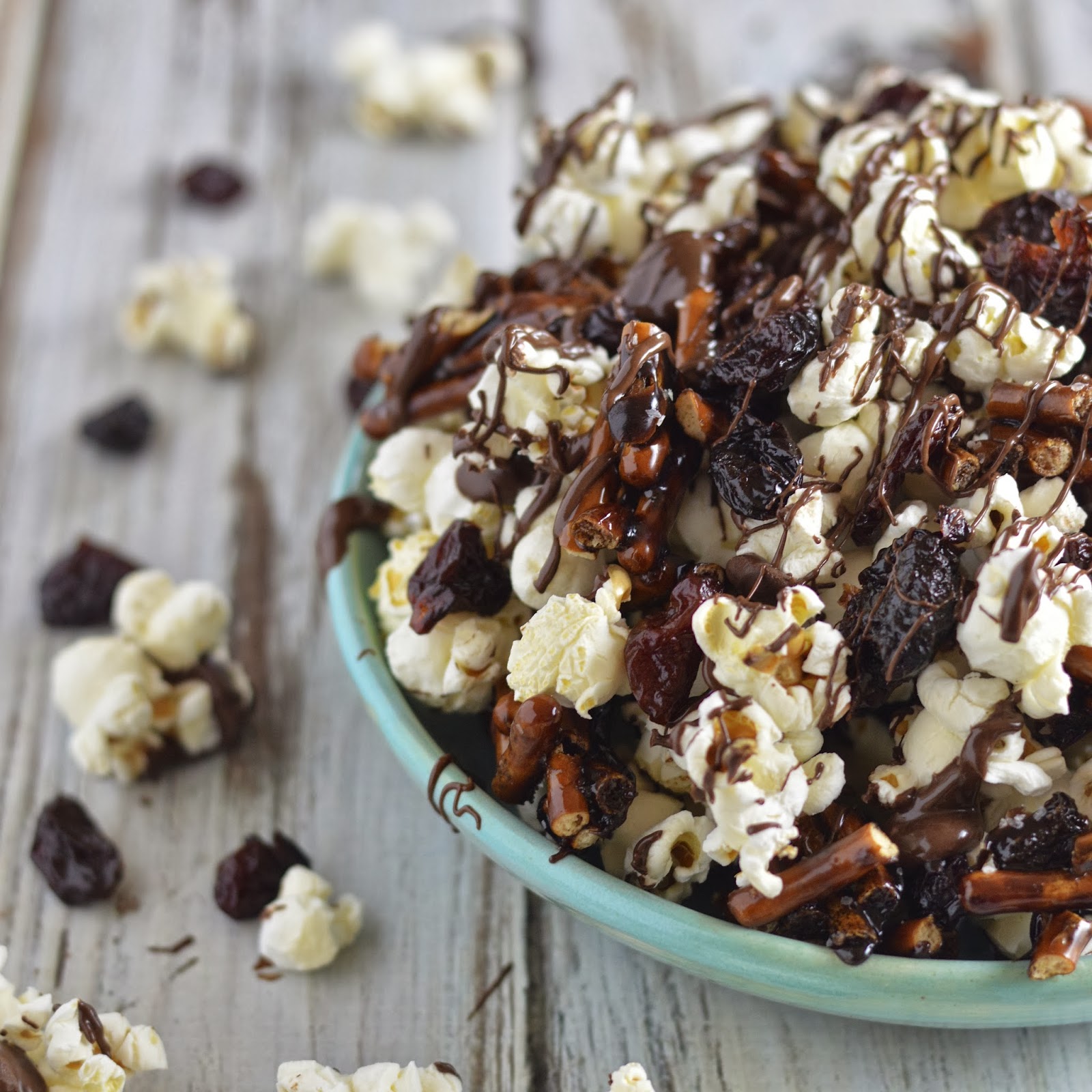Sweet and Salty Double Chocolate Cherry Snack Mix {Gluten Free