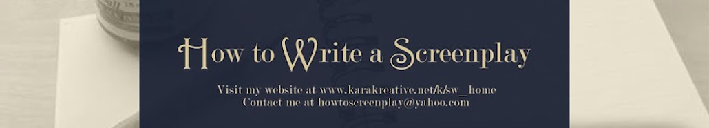 How To Write A Screenplay