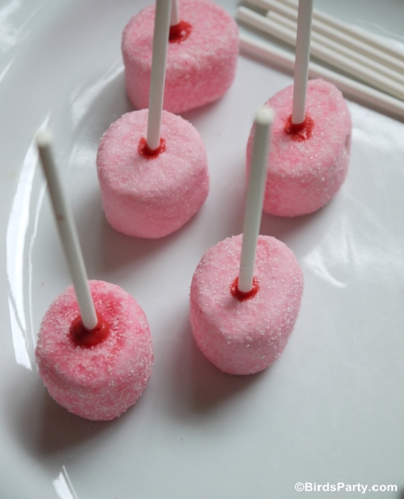 DIY Marshmallow Strawberry Shaped Pops Party Ideas Party Printables