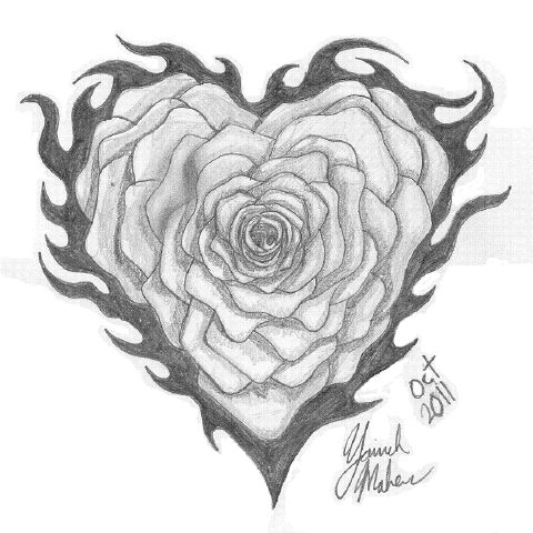 Drawings of Hearts and Flowers | Flower Tattoos|Lotus|Designs|Meaning|Small