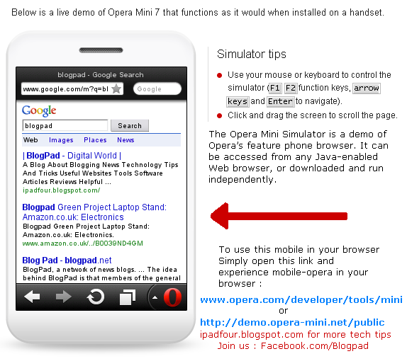 Mobile-google-search | Run Mobile Opera In PC Browser | blogpad