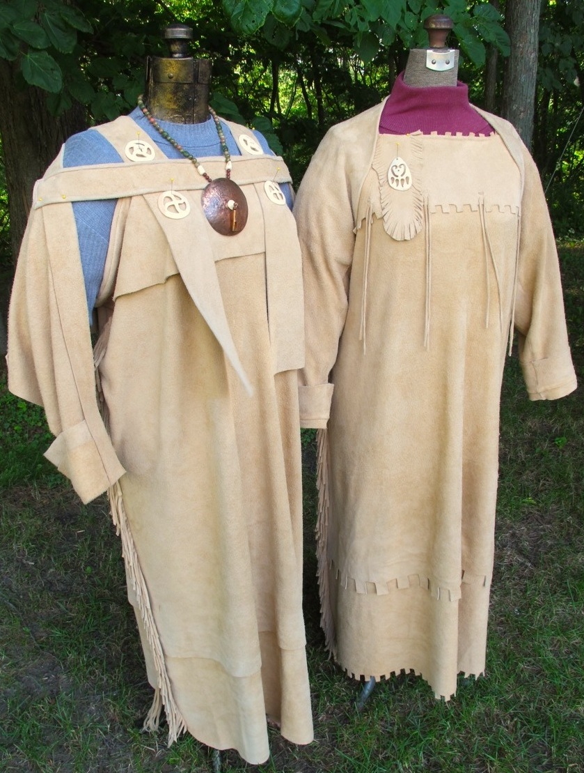 Stitching Up History Ojibway and Cree Two Hide Strap Dress Project