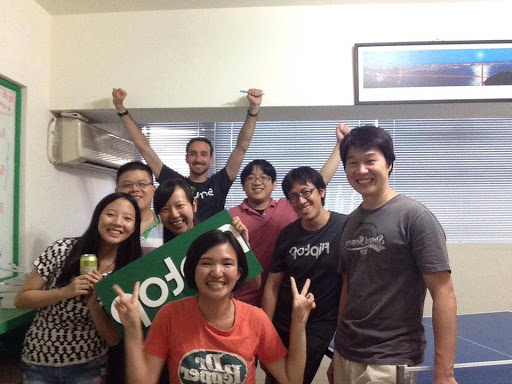 （圖說：Fliptop 的台北團隊，整個產品都是台北團隊出產的。原作者提供）