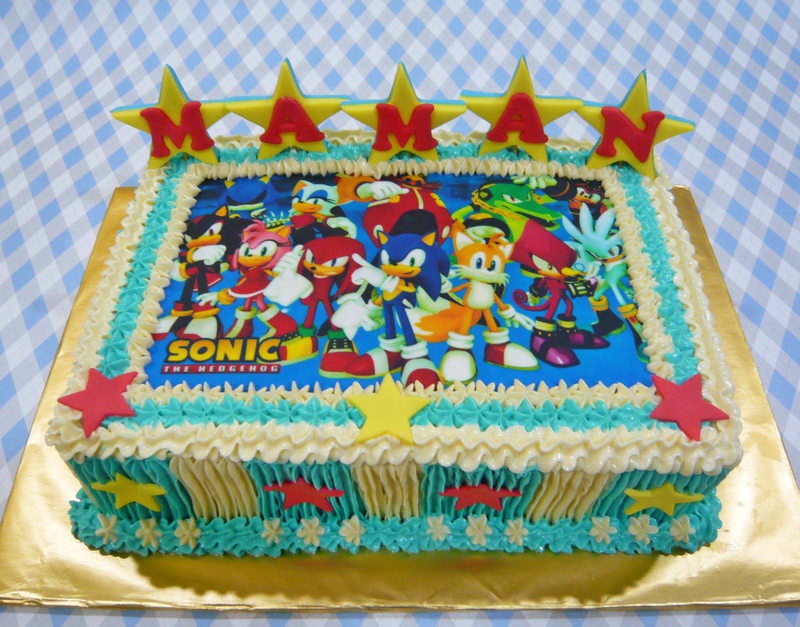 Jenn Cupcakes & Muffins: Super Sonic HedgeHog Image Cake