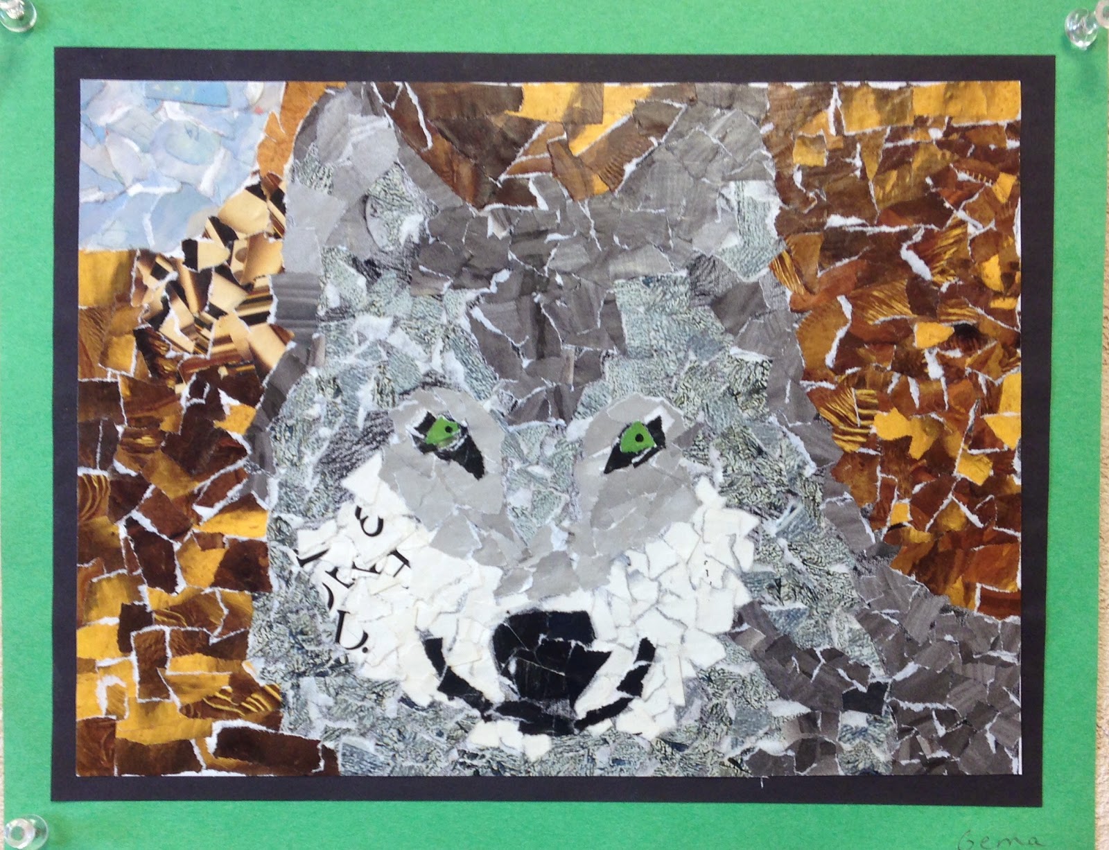 Sylvandale Middle School Art Class Animal collage