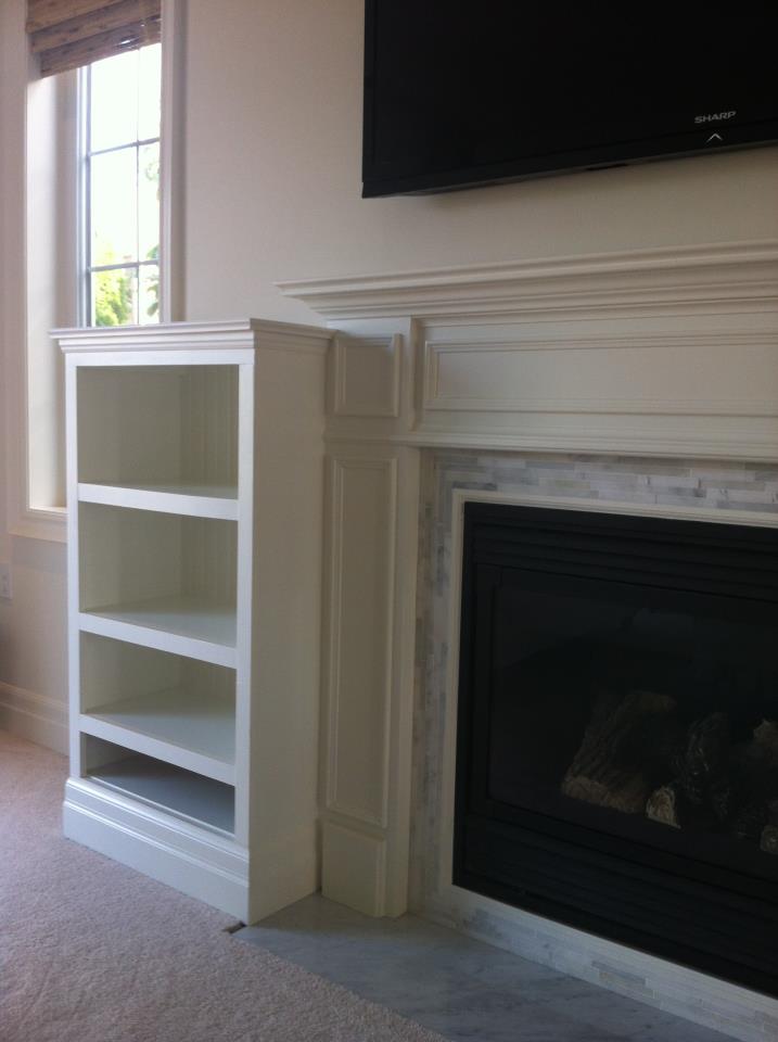 White Wood Built ins complete