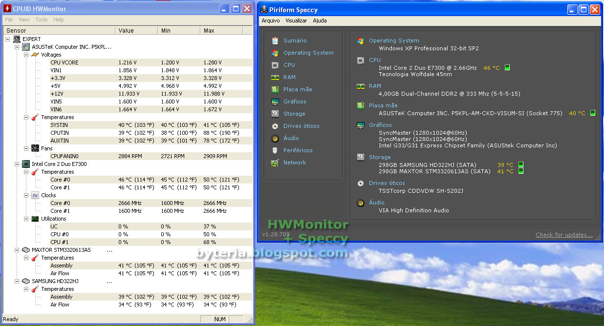 Byteria Monitorando a temperatura da CPU no Linux e no Windows