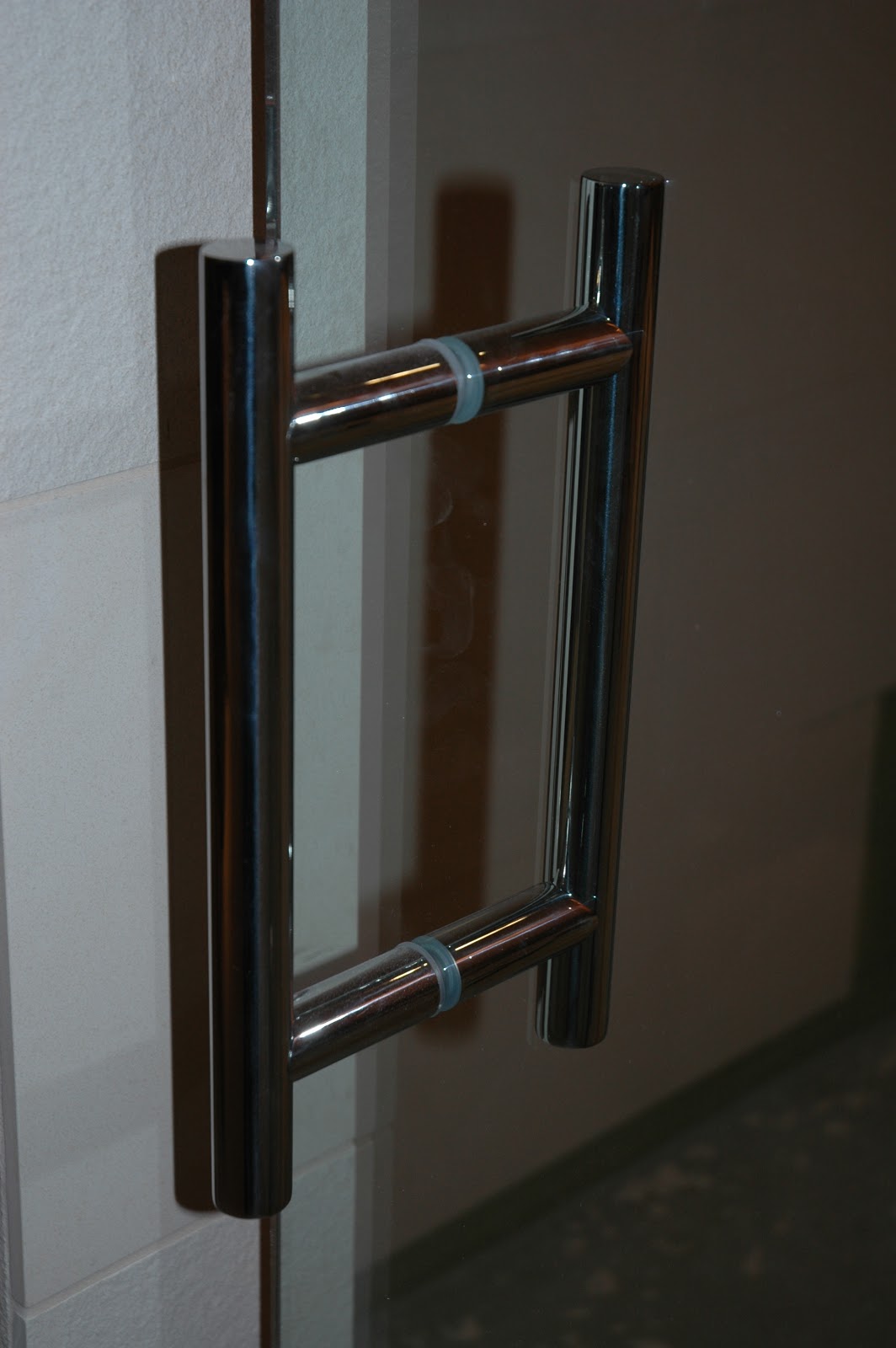 Custom Shower Doors in Spa, with Hardware and Satin Etch Glass • OT Glass