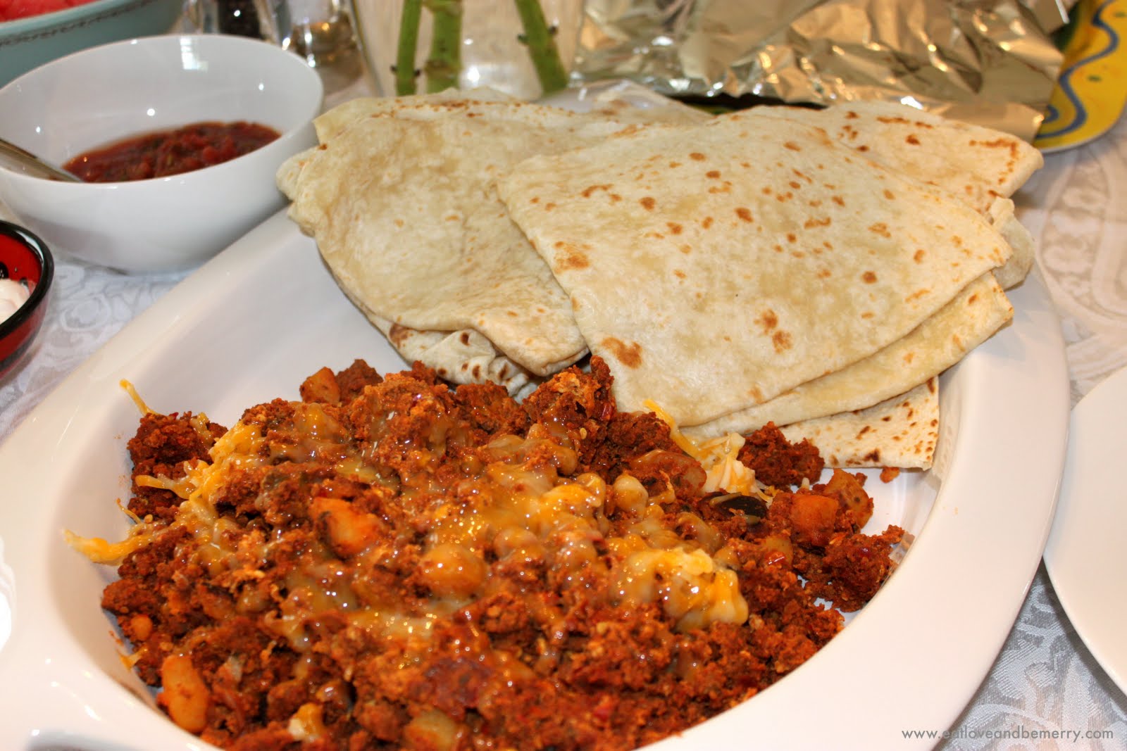 chorizo and eggs and potatoes