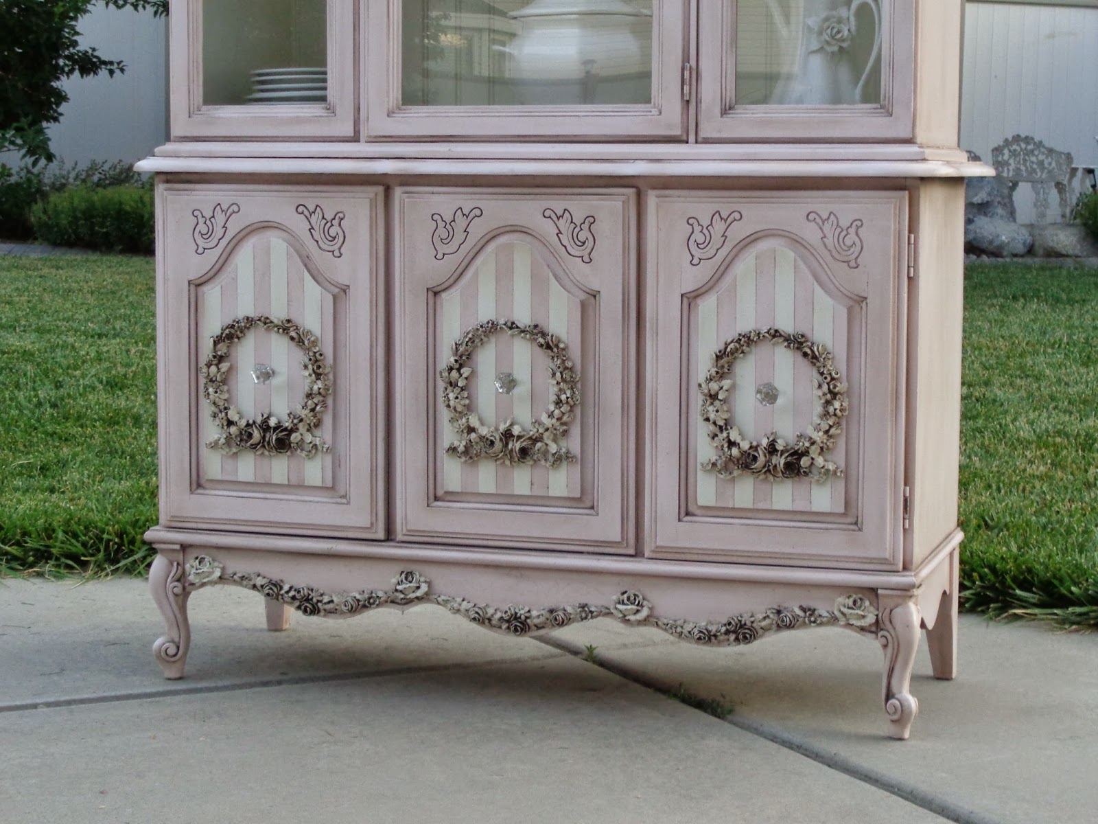 French Garden Treasures French Garden Treasures Pink Hutch with