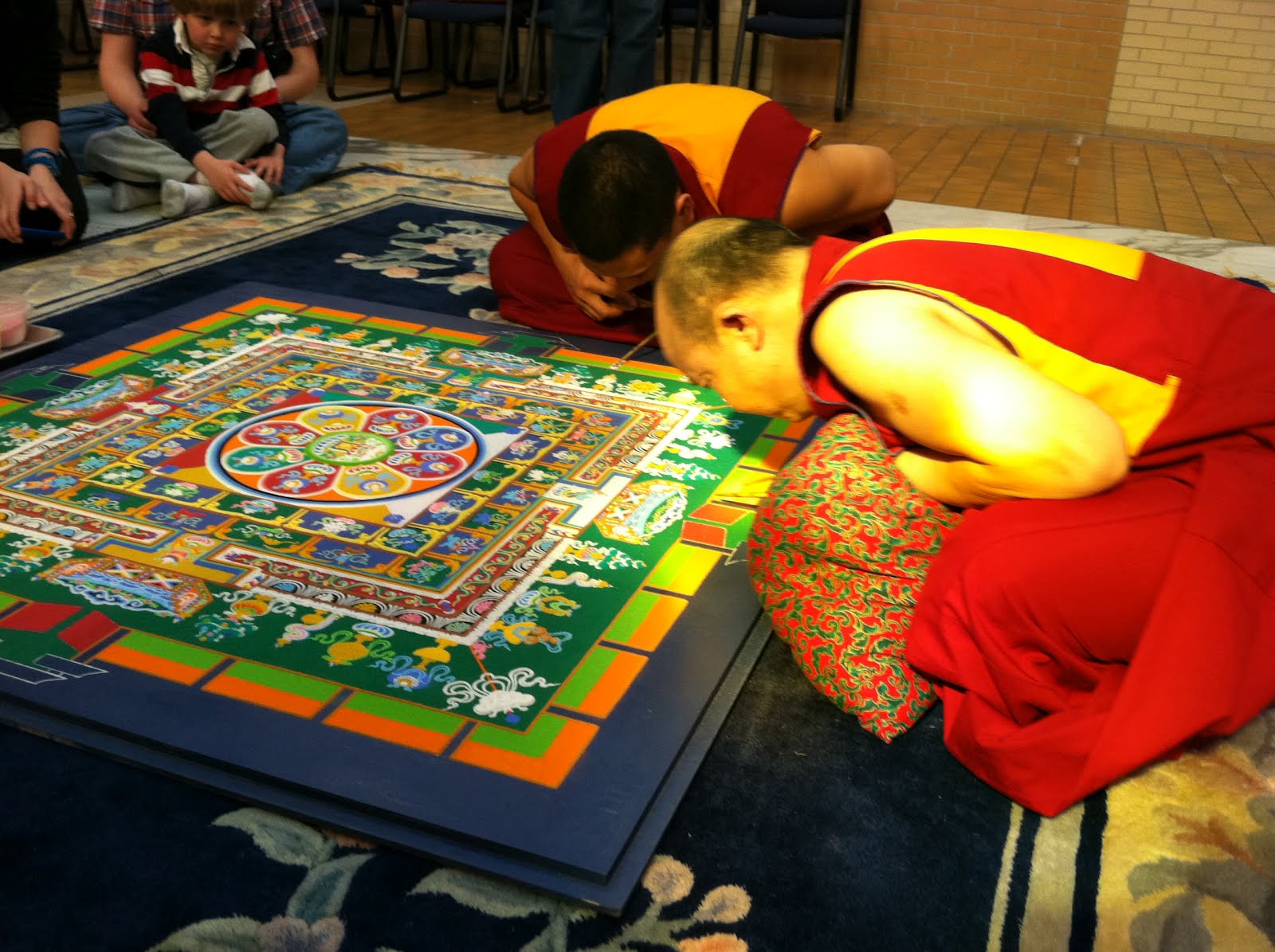 My Story Lives Tibeten Monks Making Sand Mandalas in Massachusetts
