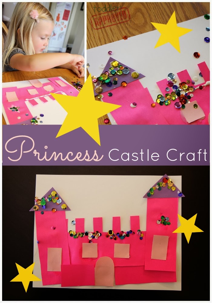 Toddler Approved! Sparkly Princess Castle Craft
