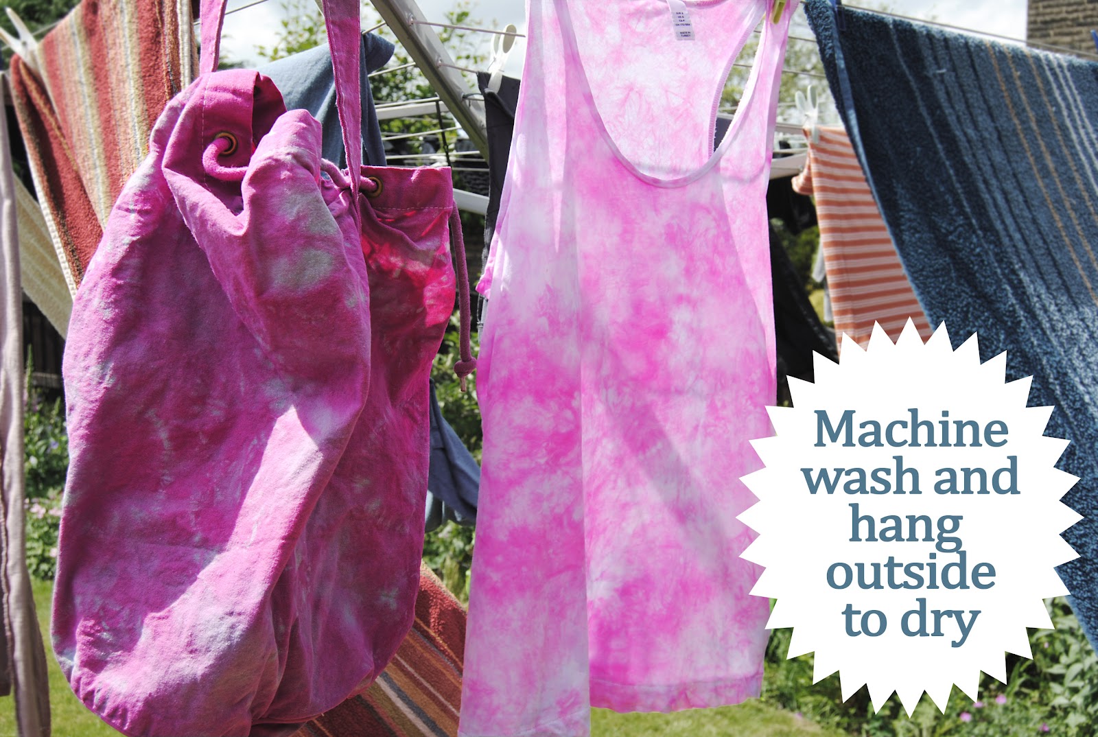 DIY tyedye duffle bag tigerlily and peterpan